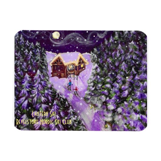 Revelstoke Nordic Ski Club Lantern Ski Magneet (Horizontaal)
