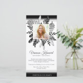 Revement Dark Floral begrafenis Dank u kaarten (Staand voorkant)