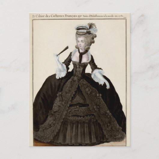 Reven van weduwe 18e eeuw postkaart (Voorkant)