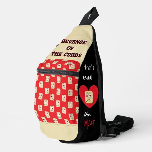 Revenge of the Curds Print Cut Sew Bag Sling Bag (Rechterhoek)