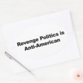 Revenge Politics is anti-Amerikaans Ovale Sticker (Envelop)