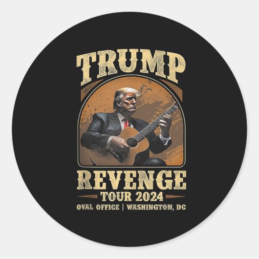Revenge Tour 2024 2 Ronde Sticker (Voorkant)