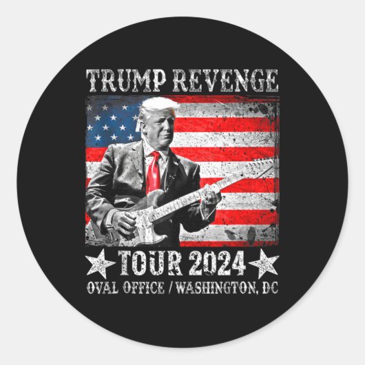 Revenge Tour 2024 Ronde Sticker (Voorkant)
