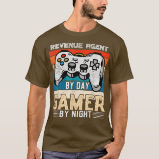 Revenue agent by day gamer by night video gaming f t-shirt