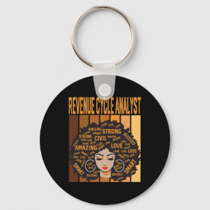 Revenue Cycle-analist Sterke Black History Month Sleutelhanger