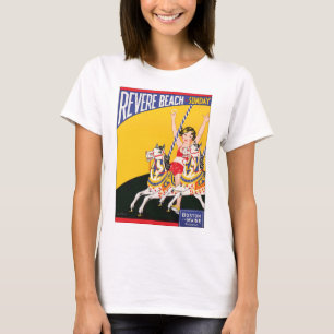  Revere Beach Carrousel Poster Nostalgisch Pat T-shirt