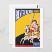 Revere Beach Travel Poster Briefkaart (Voorkant / Achterkant)