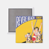 Revere Beach zondag Magneet (Voorkant / Achterkant)