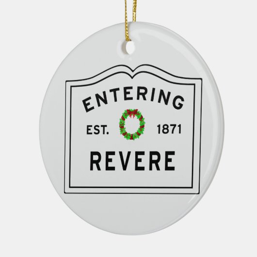 Revere, MA Holiday Wreater Keramisch Ornament (Links)