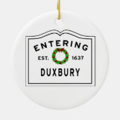 Revere, MA Holiday Wreater Keramisch Ornament (Achterkant)