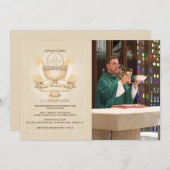 Revered Chalice Photo Retirement Dinner Kaart (Voorkant / Achterkant)