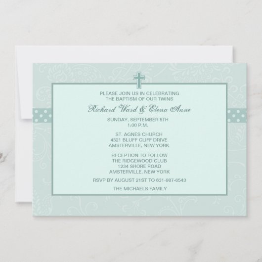 Revered Paisley Religieuze Uitnodiging (Voorkant)