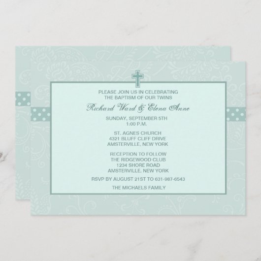 Revered Paisley Religieuze Uitnodiging (Voorkant / Achterkant)