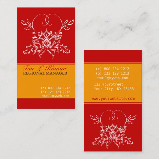 Revered Sacred Pure Lotus Boutique Visitekaartje (Voorkant / Achterkant)