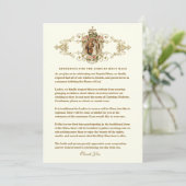 Reverence for Our Lord op Wedding Mass Guidelines Aankondiging (Staand voorkant)