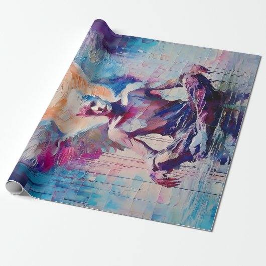 Reverence & Sunrise, Guardian Angel Paper Collage Cadeaupapier (Uitgerold)