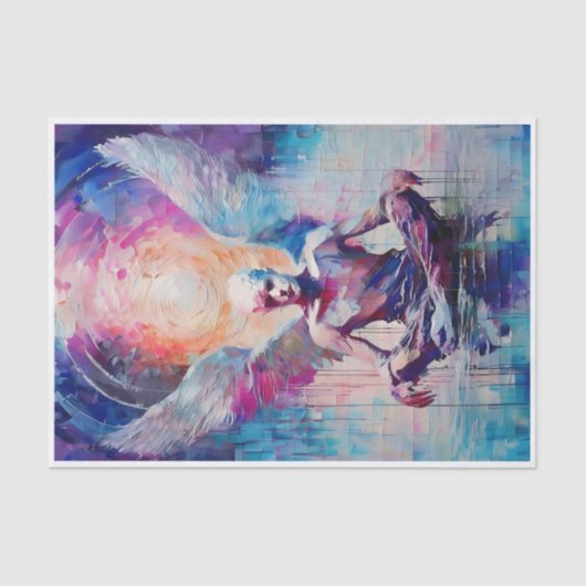 Reverence & Sunrise, Guardian Angel Paper Collage Tissuepapier (Voorkant)