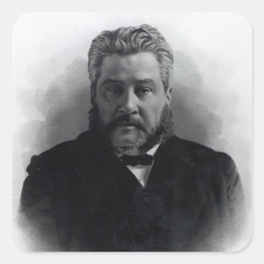 Reverend Charles Haddon Spurgeon Vierkante Sticker (Voorkant)
