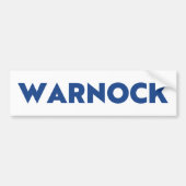 Reverend Warnock Georgia Senaat, blauw wit Bumpersticker (Voorkant)