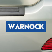 Reverend Warnock Georgia Senaat, blauw wit Bumpersticker (Op auto)