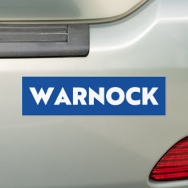 Reverend Warnock Georgia Senaat, blauw wit Bumpersticker