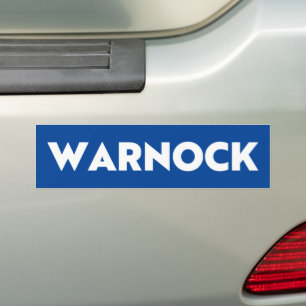 Reverend Warnock Georgia Senaat, blauw wit Bumpersticker