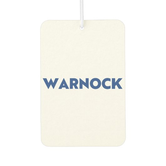 Reverend Warnock Georgia Senaat, blauw wit Luchtverfrisser (Voorkant)