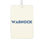 Reverend Warnock Georgia Senaat, blauw wit Luchtverfrisser (Achterkant)