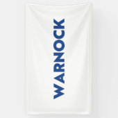 Reverend Warnock Georgia Senaat, blauw wit Spandoek (Verticaal)