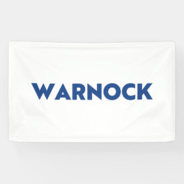 Reverend Warnock Georgia Senaat, blauw wit Spandoek