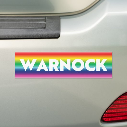 Reverend Warnock Georgia Senate rainbow pride Bumpersticker (Op auto)