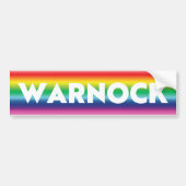 Reverend Warnock Georgia Senate rainbow pride Bumpersticker (Voorkant)