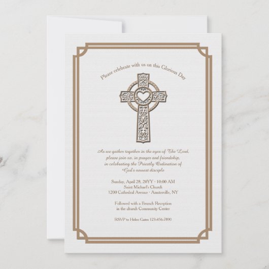 Reverent Cross Ordination Kaart (Voorkant)