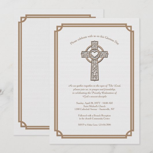 Reverent Cross Ordination Kaart (Voorkant / Achterkant)