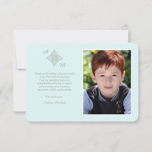 Reverent Cross Religieuze Foto Hartelijk dank Bedankkaart (Voorkant)