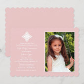 Reverent Cross Religieuze Foto Uitnodiging (Voorkant / Achterkant)