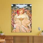 Reverie door Alphonse Mucha Canvas Afdruk (Insitu (Woonkamer))