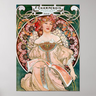 Reverie door Alphonse Mucha Decoratief Poster