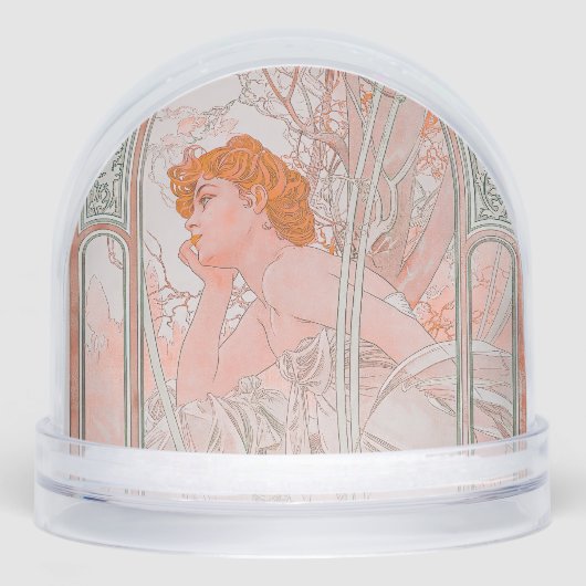 Reverie du Soir (1899) by Alphonse Mucha  Sneeuwbol (Voorkant)