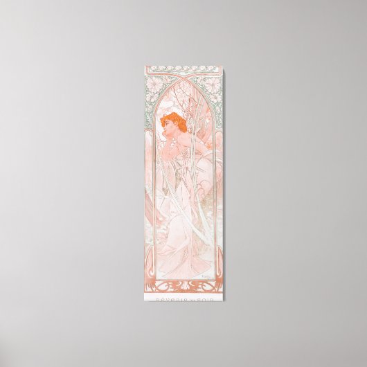 Reverie du Soir (1899) van Alphonse Mucha Canvas Afdruk (Voorkant)