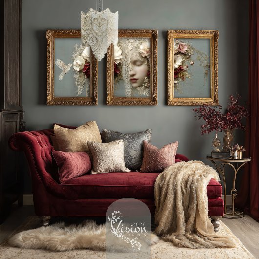 REVERIE IN BLOOM III Lace & Botanical Tissuepapier