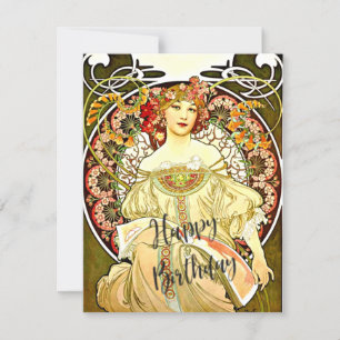 Reverie, mooi kunstschilderij, verjaardagstaarten kaart