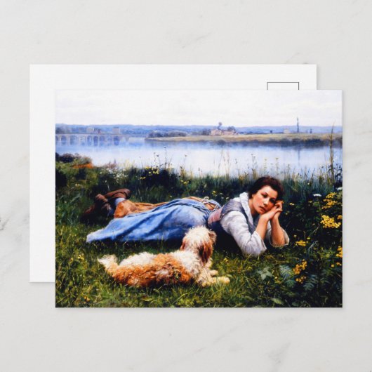 Reverie van Daniel Ridgway Knight Briefkaart (Voorkant / Achterkant)