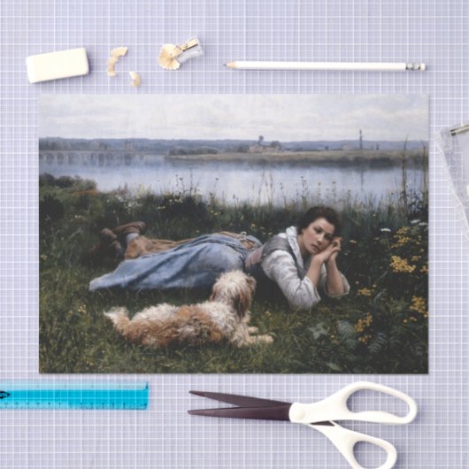 Reverie van Daniel Ridgway Knight Tissuepapier (Craft)