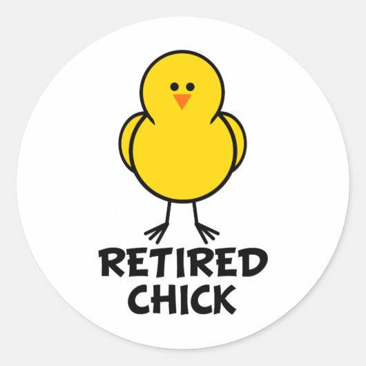 Revermoeid Chick Ronde Sticker (Voorkant)