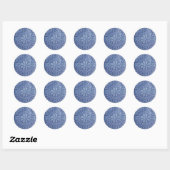 Reverse Applique #1 Blauw Ronde Sticker (Vel)
