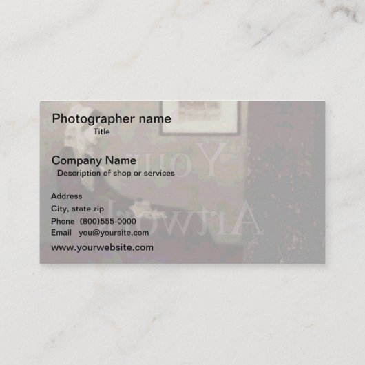 Reverse Art op rug Visitekaartje (Achterkant)