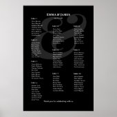 REVERSE Black Ampersand Huwelijk | 10 Zitplaatsenk Poster (Voorkant)