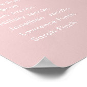 REVERSE Blush Ampersand Huwelijk | 14 zitplaatsenk Poster (Hoek)