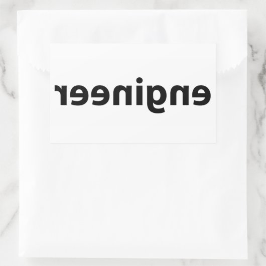 Reverse Engineer Rechthoekige Sticker (Tas)